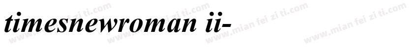 timesnewroman ii字体转换